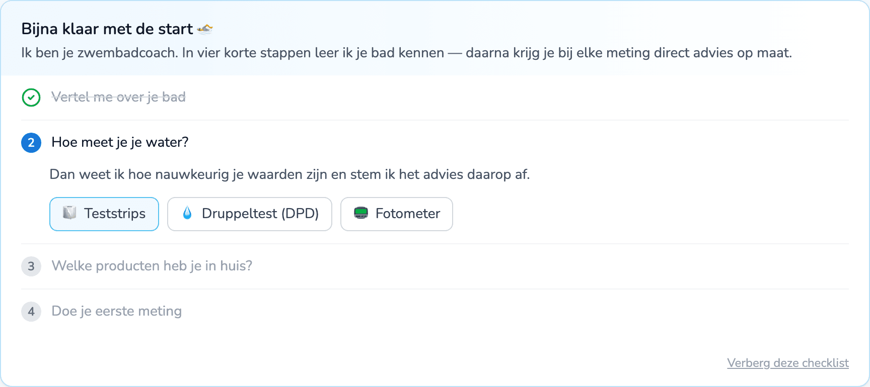 Je eigen producten, met voorraadbewaking en bestelherinnering.